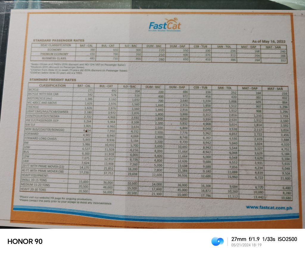 fastcat dapitan to dumaguete motorcycle ticket